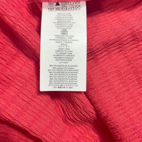 Michael Kors NWT Geranium Red Smocked Maxi Dress Size Medium - Picture 6 of 8